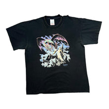 Load image into Gallery viewer, Vintage Screen Stars (1999) QUICKSILVER Gothic Fantasy Dragon Graphic Black Short Sleeve T-Shirt
