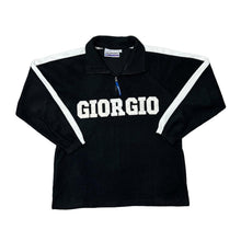 Load image into Gallery viewer, Early 00&#39;s GIORGIO Giotech Fleece Embroidered Big Spellout 1/4 Zip Pullover Fleece Sweatshirt
