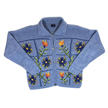 Load image into Gallery viewer, Vintage Casual Club Debenhams Floral Granny Ramie Cotton Knit Button Cardigan Sweater
