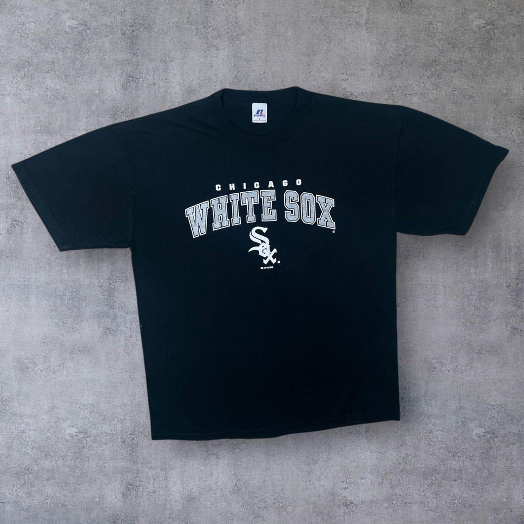 Vintage Russell Athletic MLB (2003) Chicago White Sox Baseball Black T-Shirt