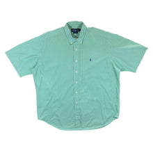 Load image into Gallery viewer, Vintage RALPH LAUREN "Blake" Green White Gingham Check Short Sleeve Button-Up Shirt
