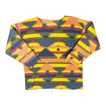 Load image into Gallery viewer, Vintage Aztec Navajo Crazy Abstract Patterned Fleece V-Neck Sweatshirt
