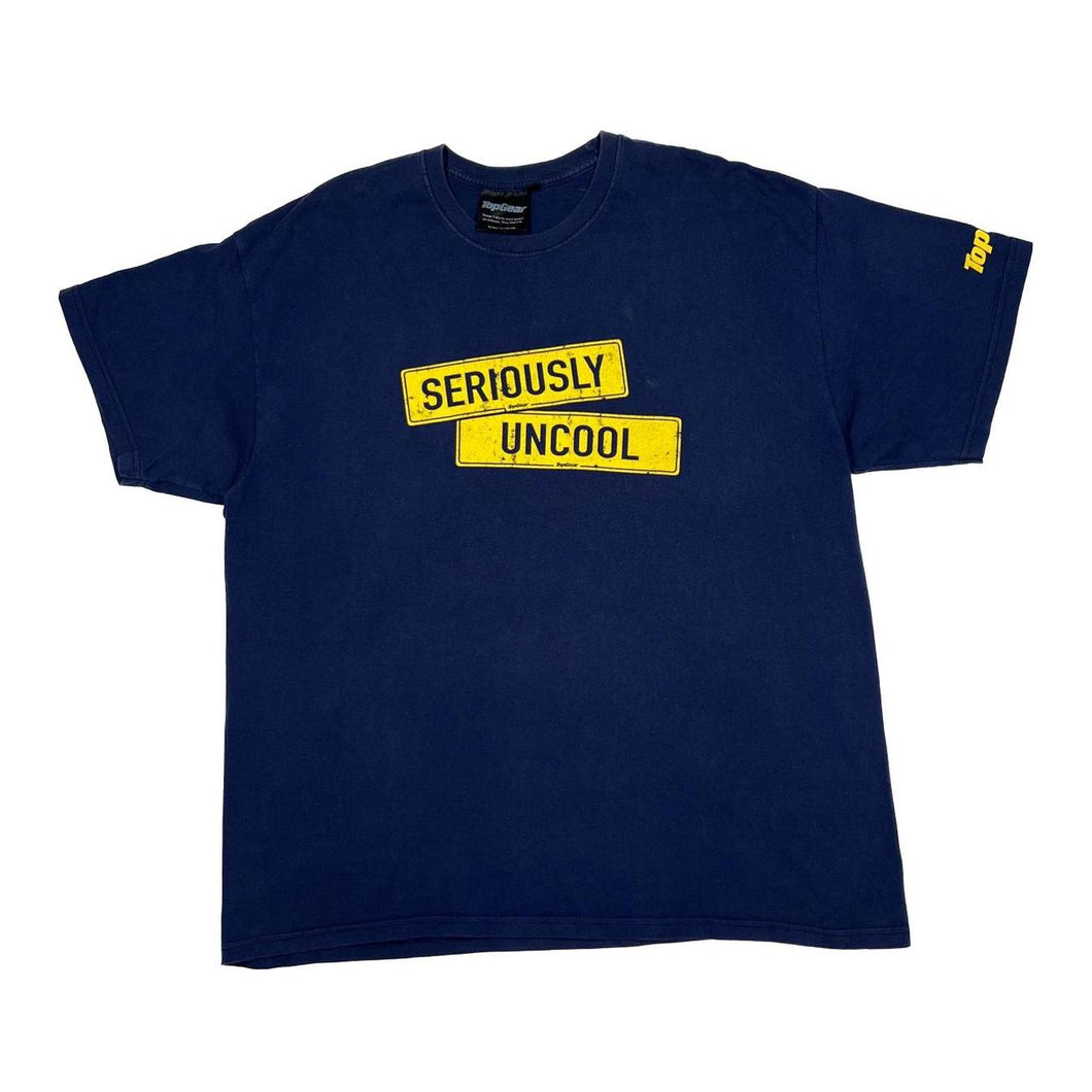 TOP GEAR (2005) “Seriously Uncool” License Plate Novelty TV Show Spellout Graphic T-Shirt