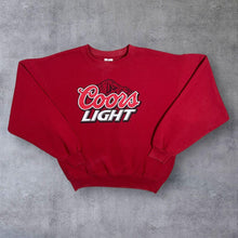 Load image into Gallery viewer, Delta &quot;Coors Light&quot; Beer Logo Spellout Graphic Red Sweatshirt
