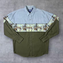 Load image into Gallery viewer, Vintage Roper Cowboy Western Patterned Popper Long Sleeve Cotton Shirt

