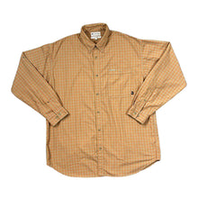 Load image into Gallery viewer, Vintage COLUMBIA SPORTSWEAR Orange Plaid Check Long Sleeve Polyester Button-Up Shirt
