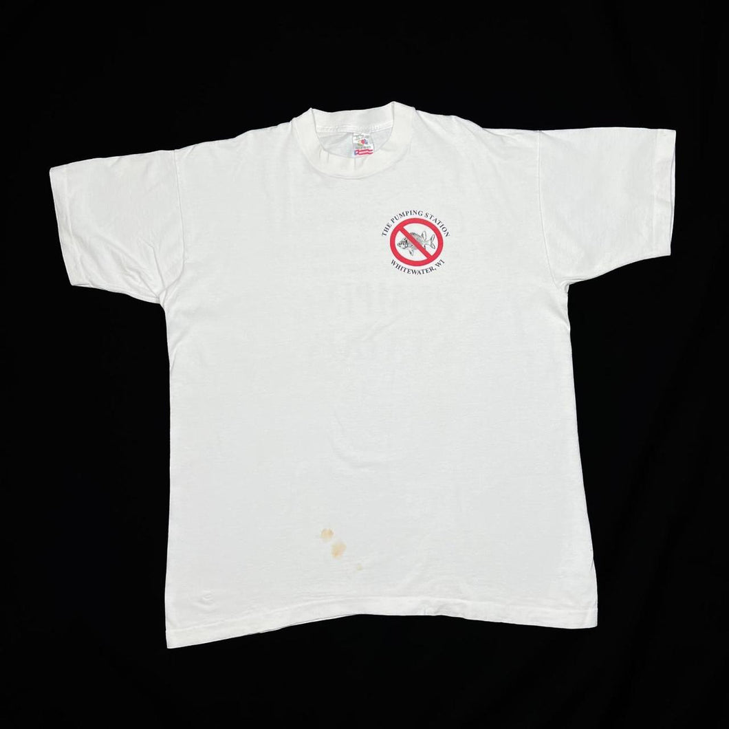 Vintage THE PUMPING STATION “Whitewater, WI” Novelty Souvenir Single Stitch T-Shirt