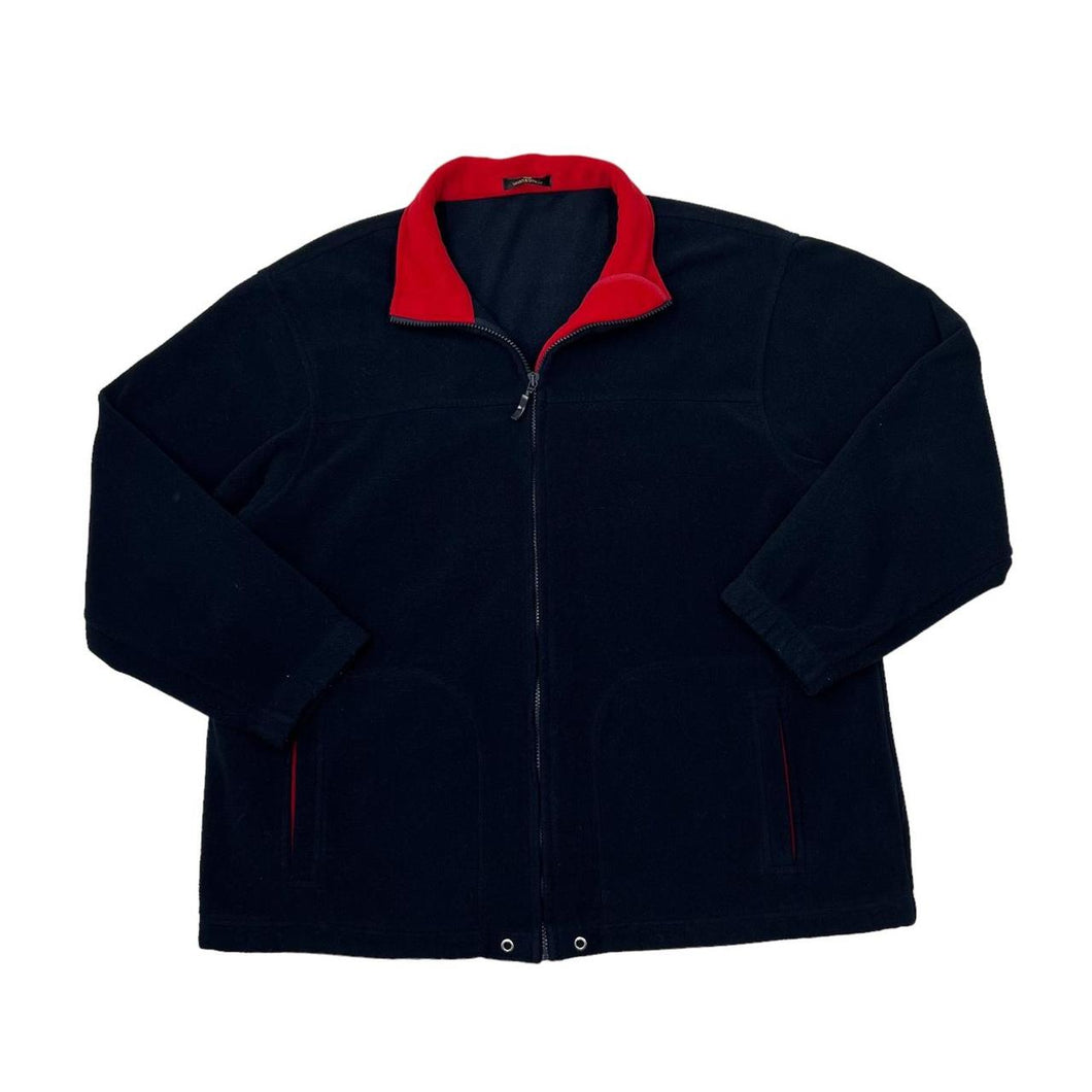 Vintage ST MICHAEL Marks & Spencer Classic Basic Zip Fleece Sweatshirt
