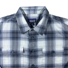 Load image into Gallery viewer, Patagonia Organic Cotton Grey White Plaid Check Long Sleeve Shirt
