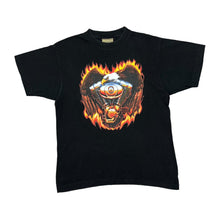 Load image into Gallery viewer, Early 00&#39;s SANMARINO Gothic Biker Flaming Eagle Engine Graphic T-Shirt
