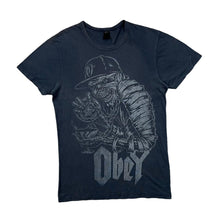 Load image into Gallery viewer, OBEY Gothic Skater Mummy Zombie Cartoon Logo Graphic T-Shirt
