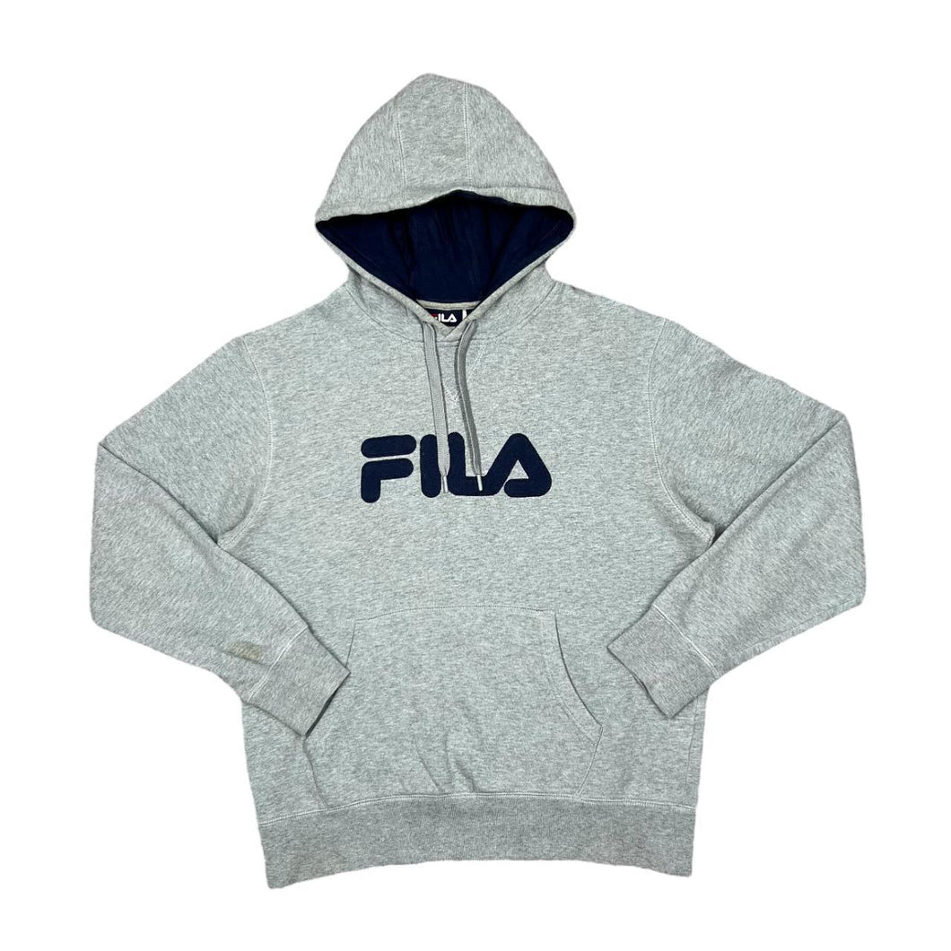 Early 00's FILA Classic Embroidered Big Logo Spellout Pullover Hoodie