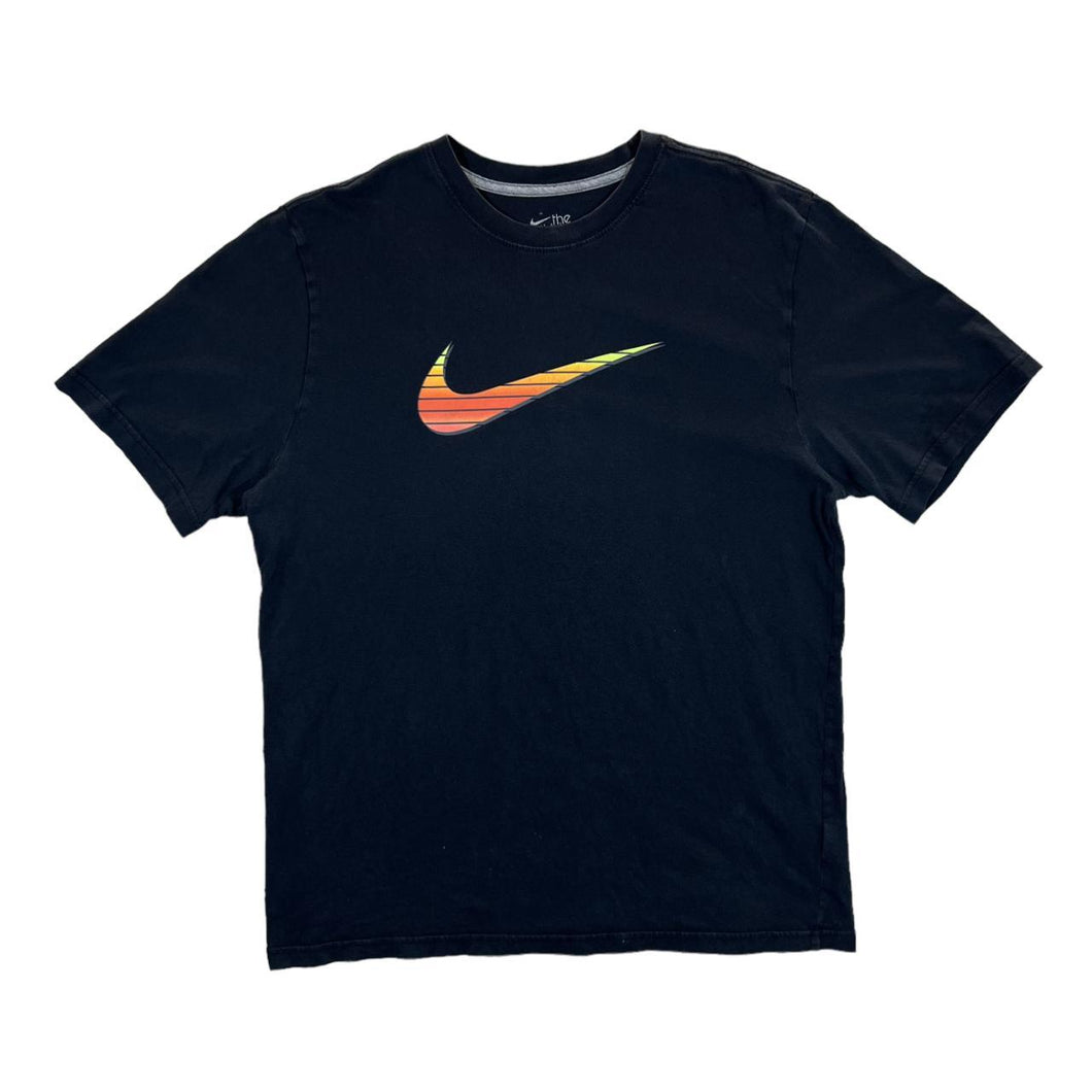 NIKE The Athletic Dept. Classic Big Swoosh Logo Graphic Black T-Shirt