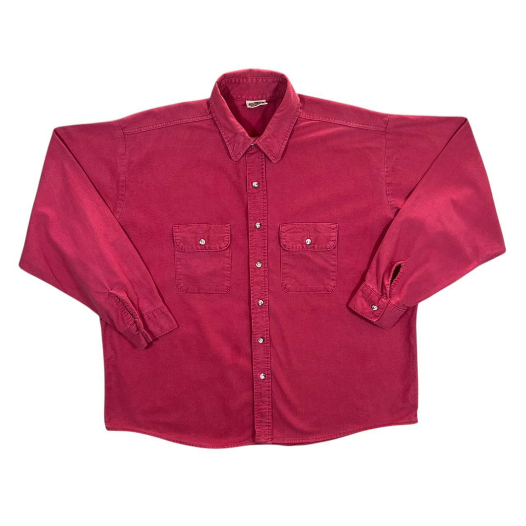 Vintage Five Brother Classic Red Long Sleeve Heavy Cotton Shirt
