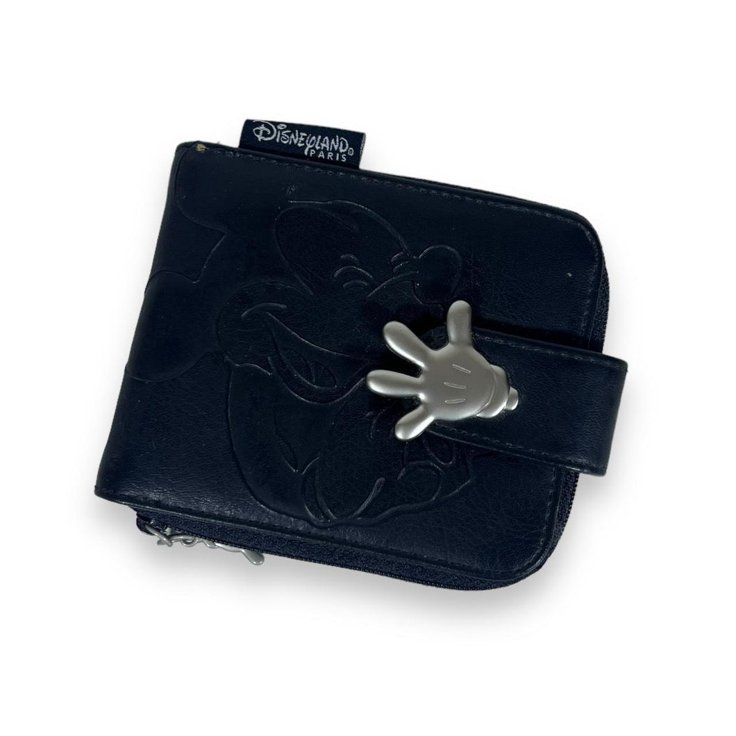 Early 00's DISNEYLAND PARIS Mickey Mouse PVC Faux Leather Effect Zip Wallet