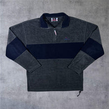 Load image into Gallery viewer, Vintage Gola Mini Logo Dark Grey Navy Blue 1/4 Zip Pullover Fleece Sweatshirt
