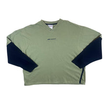 Load image into Gallery viewer, Early 00&#39;s Reebok Authentic Spellout Layered Long Sleeve V-Neck T-Shirt
