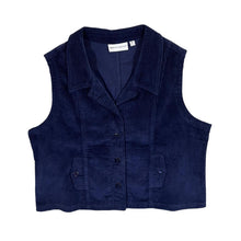 Load image into Gallery viewer, Vintage REBECCA MALONE Classic Navy Blue Corduroy Cord Button Waistcoat
