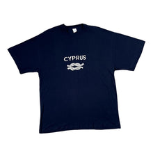 Load image into Gallery viewer, Vintage CYPRUS Embroidered Rope Souvenir Tourist Spellout Cotton T-Shirt
