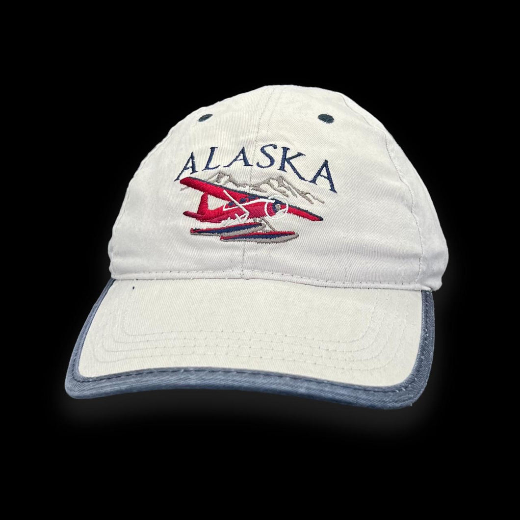 Early 00's Tongass ALASKA Embroidered Souvenir Plane Spellout Baseball Cap