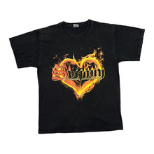 Load image into Gallery viewer, SVIJANY Flaming Heart Beer Drinks Logo Spellout Graphic T-Shirt

