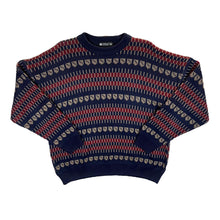 Load image into Gallery viewer, Vintage 90&#39;s St Michael Marks &amp; Spencer Grandad Patterned Acrylic Knit Sweater Jumper
