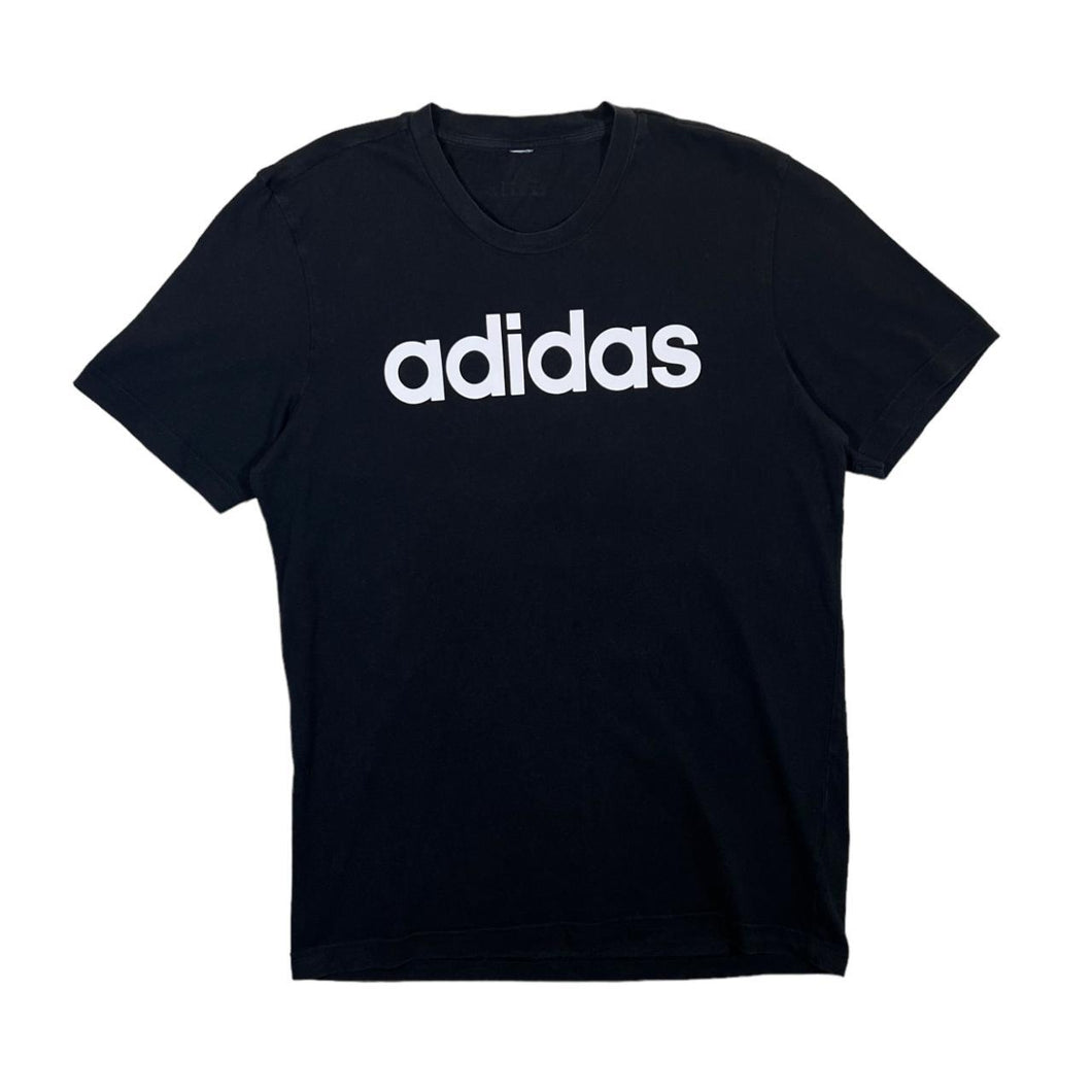 ADIDAS Classic Big Spellout Graphic Short Sleeve Black T-Shirt