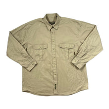 Load image into Gallery viewer, Vintage TIMBERLAND WEATHERGEAR Classic Brown Beige Long Sleeve Cotton Safari Outdoor Shirt
