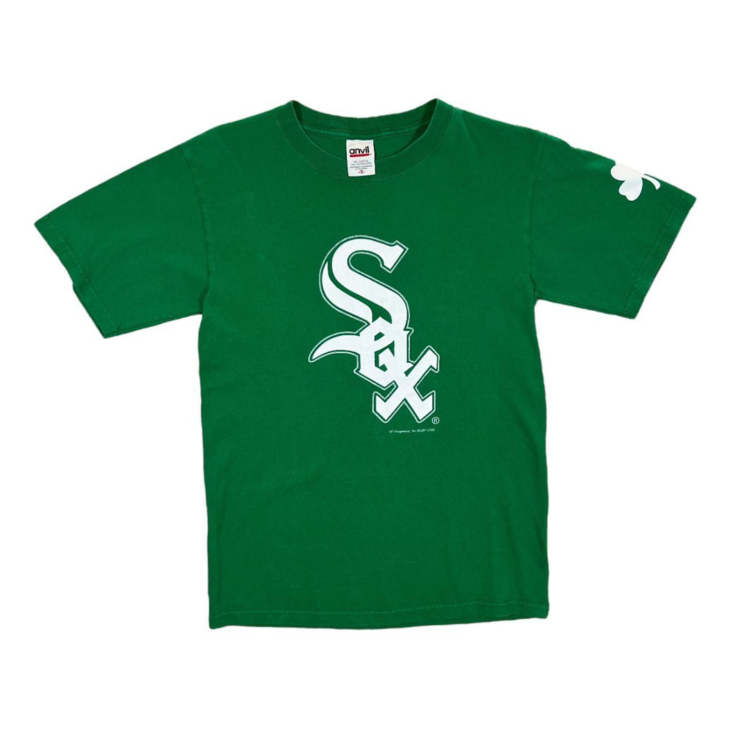 Anvil (2005) MLB CHICAGO WHITE SOX Baseball Logo Spellout Graphic Green T-Shirt