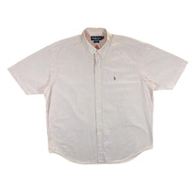 Load image into Gallery viewer, Vintage Ralph Lauren "Blaire" Peach Orange White Striped Short Sleeve Button-Up Shirt
