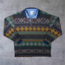 Load image into Gallery viewer, Vintage Angelo Litrico C&amp;A Crazy Abstract Patterned Polo Shirt Sweatshirt
