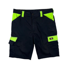 Load image into Gallery viewer, DICKIES Workwear Black Green Hi-Vis Skater Cotton Shorts
