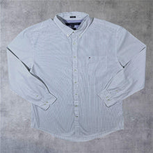 Load image into Gallery viewer, Tommy Hilfiger "80's 2 Ply" Custom Fit Grid Check Long Sleeve Button-Up Shirt
