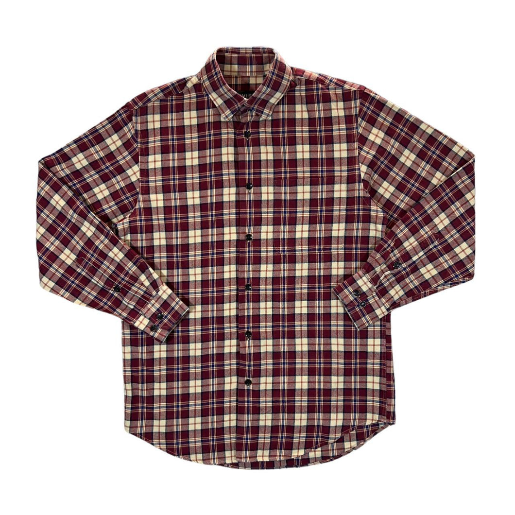ORVIS Classic Country Plaid Check Long Sleeve Cotton Wool Blend Shirt