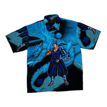 Load image into Gallery viewer, Early 00’s OXYZONE Anime Manga Goth Samurai All-Over Print Polyester Shirt
