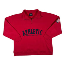 Load image into Gallery viewer, Early 00&#39;s ALIBI SPORT &quot;Athletic Sportswear&quot; Embroidered Spellout 1/4 Zip Pullover Sweatshirt
