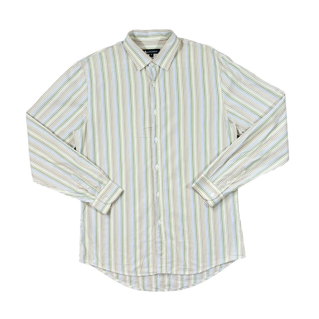 Early 00's AQUASCUTUM Classic Multi Striped Cotton Long Sleeve Shirt