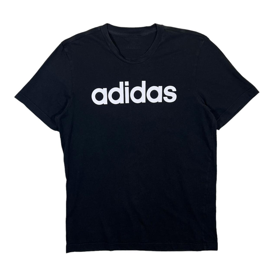 ADIDAS Classic Big Spellout Graphic Short Sleeve Black T-Shirt