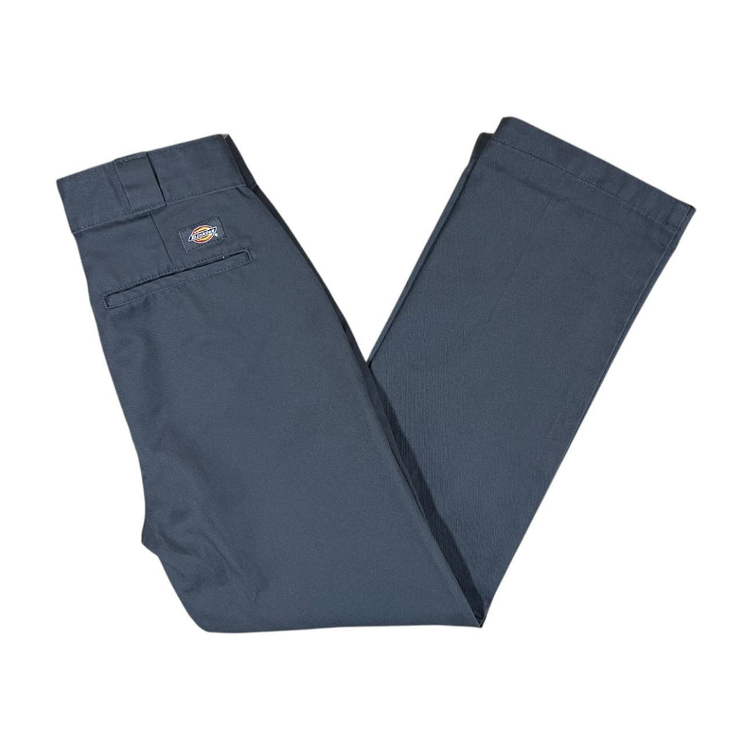 DICKIES Classic Dark Grey Straight Leg Worker Skater Pants Trousers