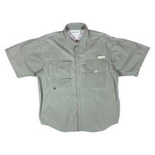 Load image into Gallery viewer, Vintage 90's COLUMBIA PFG Performance Fishing Khaki Cotton Short Sleeve Utility Shirt
