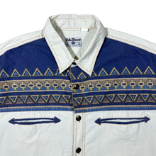Load image into Gallery viewer, Vintage John Baner Cowboy Western Aztec Patterned Cotton Short Sleeve Shirt

