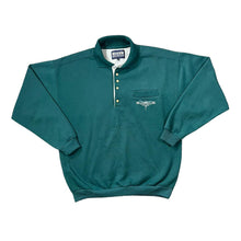 Load image into Gallery viewer, Vintage RIVER MOUNTAIN Embroidered Pocket Logo Teal Collared Sweatshirt
