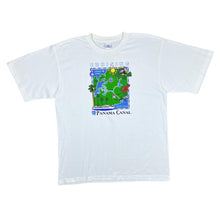 Load image into Gallery viewer, Vintage Norweigian Cruise Line PANAMA CANAL Souvenir Map Graphic White T-Shirt
