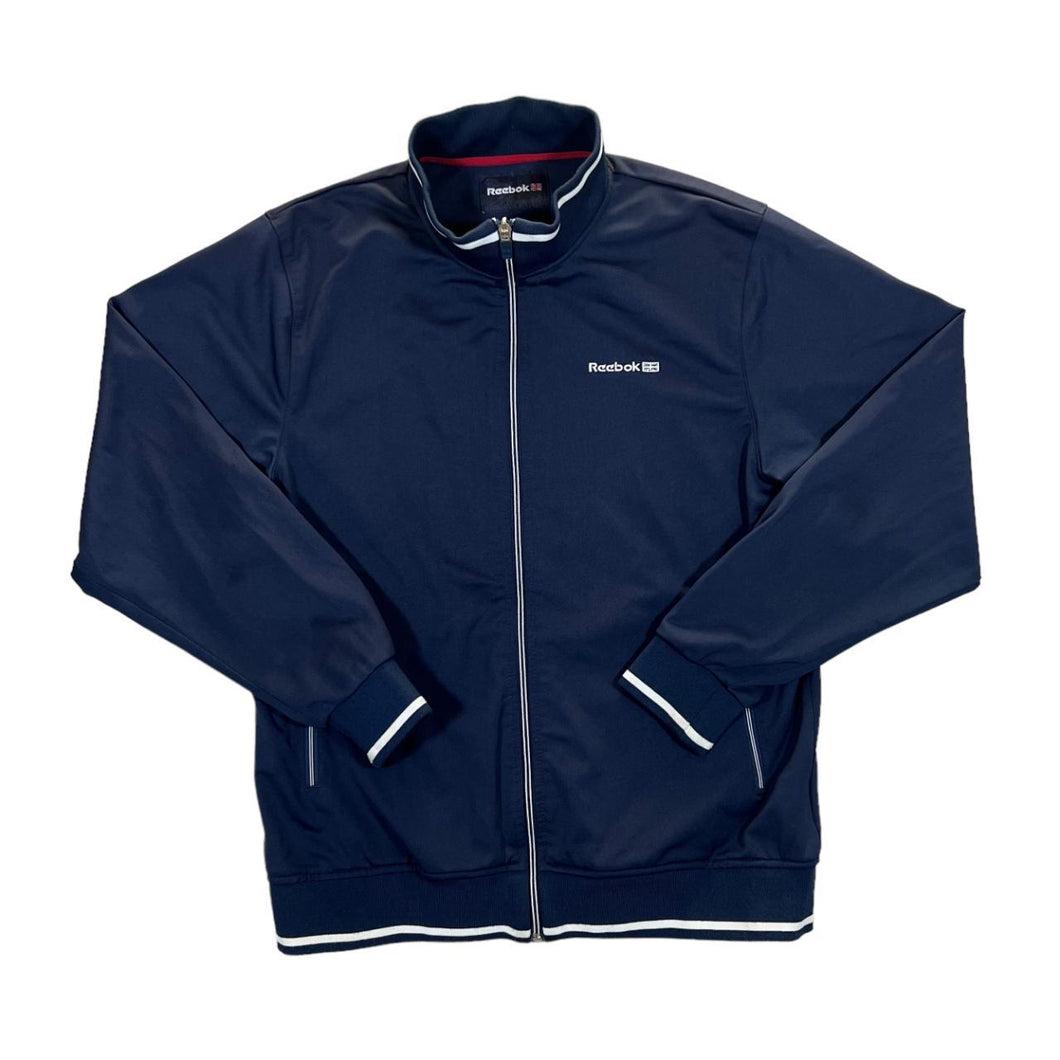 Early 00's REEBOK CLASSIC Mini Logo Navy Blue Zip Tracksuit Jacket