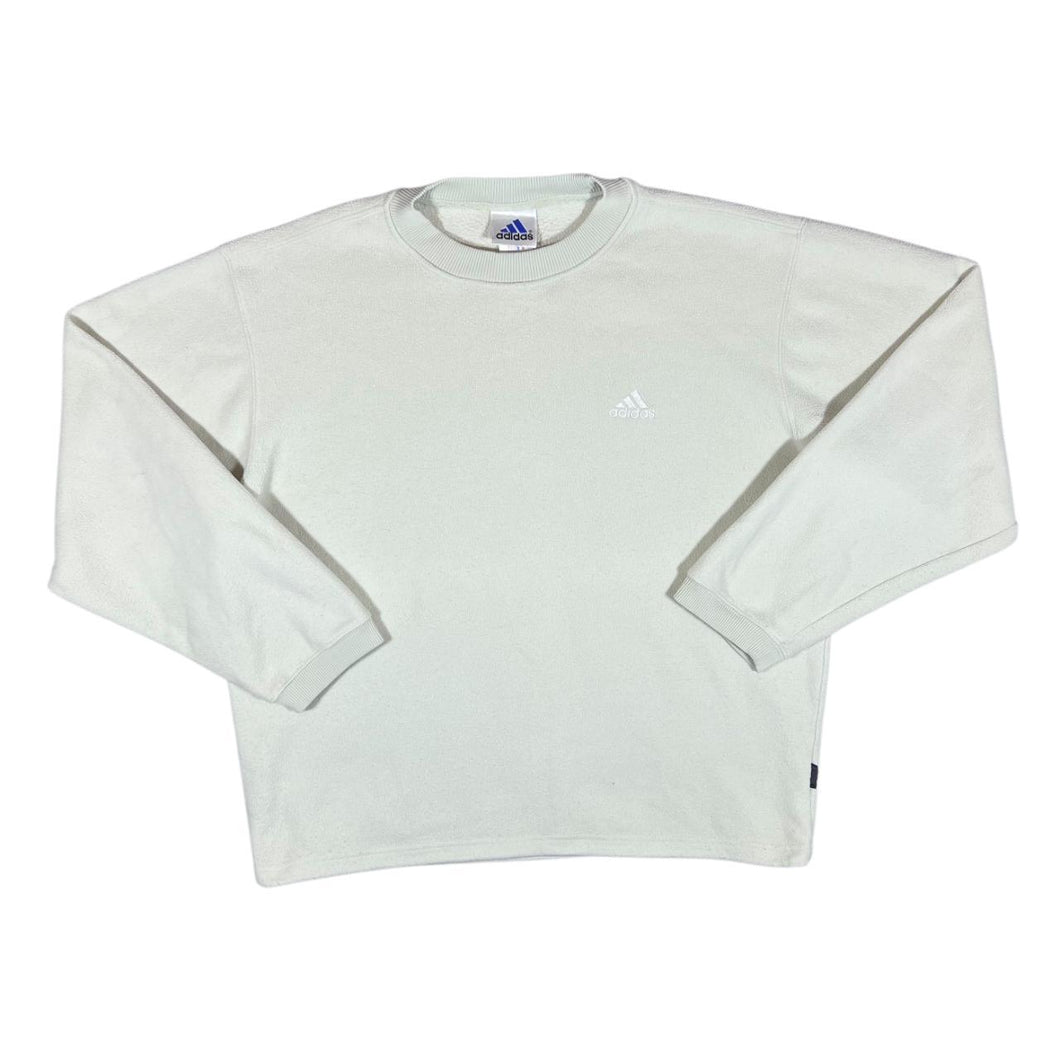 Vintage ADIDAS Classic Embroidered Mini Logo Fleece Crewneck Sweatshirt