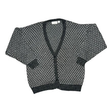 Load image into Gallery viewer, Vintage NICO Made In Korea Houndstooth Patterned Grandad Knit Button Cardigan Sweater
