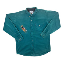 Load image into Gallery viewer, Vintage 90&#39;s Disney Mickey &amp; Co Embroidered Long Sleeve Button-Up Cotton Shirt
