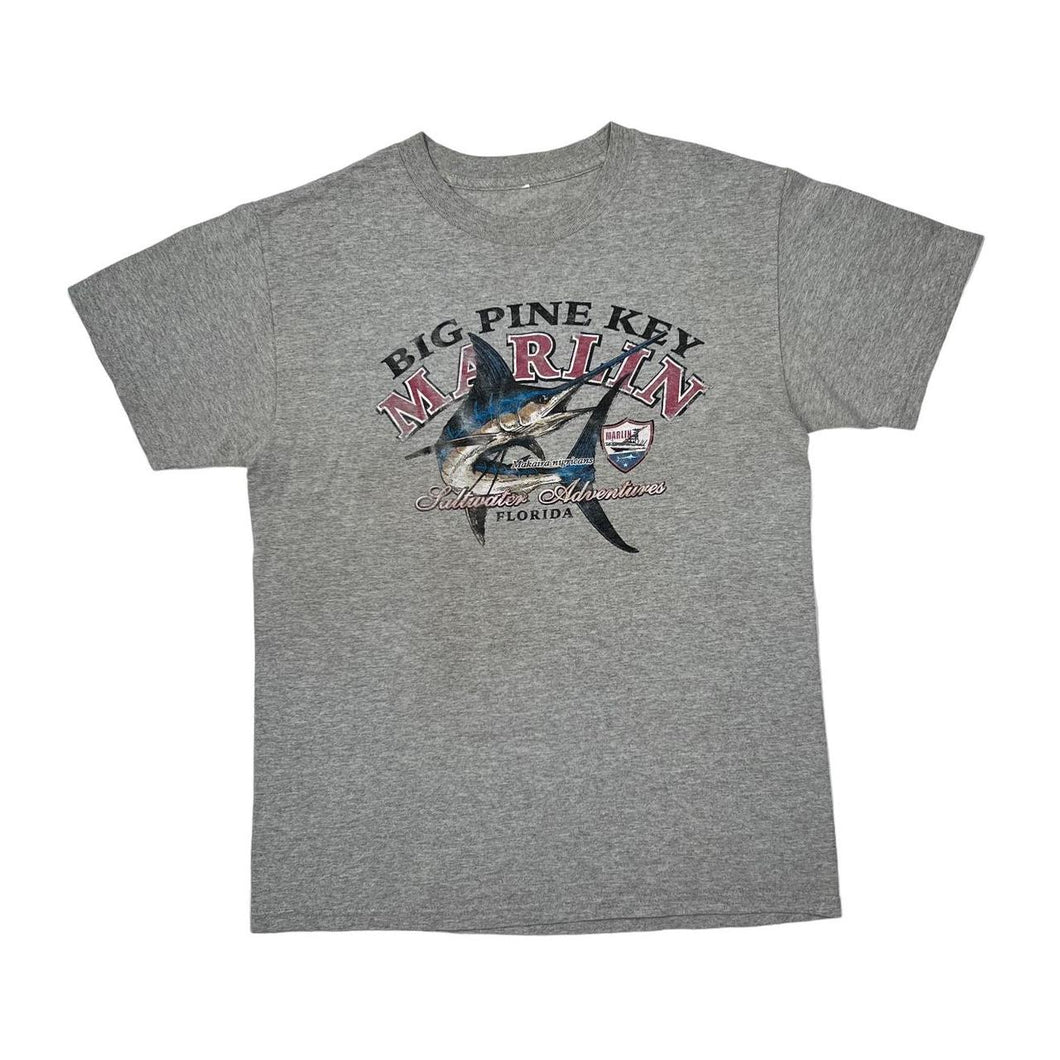 Early 00’s BIG PINE KEY MARLIN “Florida” Fishing Swordfish Souvenir Spellout Graphic T-Shirt