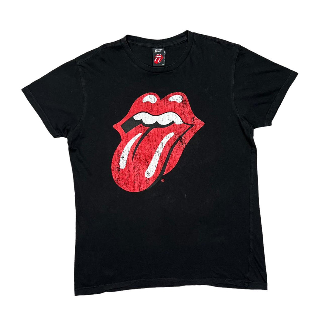 Bravado THE ROLLING STONES Distressed Style Logo Graphic Rock Band T-Shirt