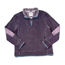Load image into Gallery viewer, FAT FACE "Airlie" Corduroy Cord Collar Washed Purple 1/4 Zip Pullover Sweatshirt
